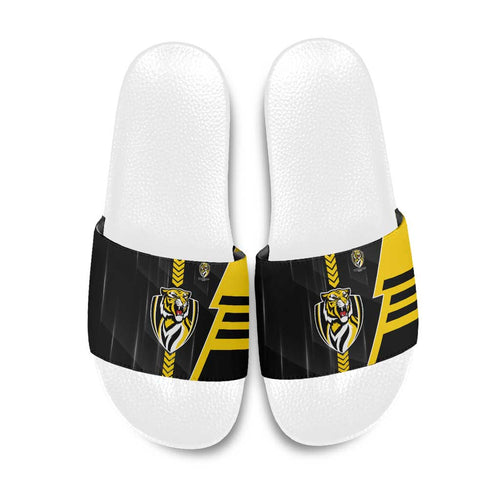 Richmond Tigers Slide Sandals Modern Geometric Sports Graphic Style