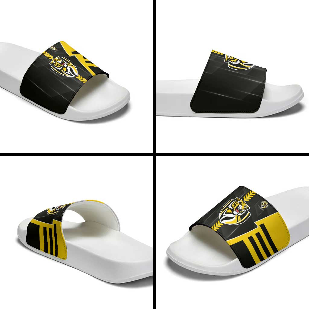 Richmond Tigers Slide Sandals Modern Geometric Sports Graphic Style
