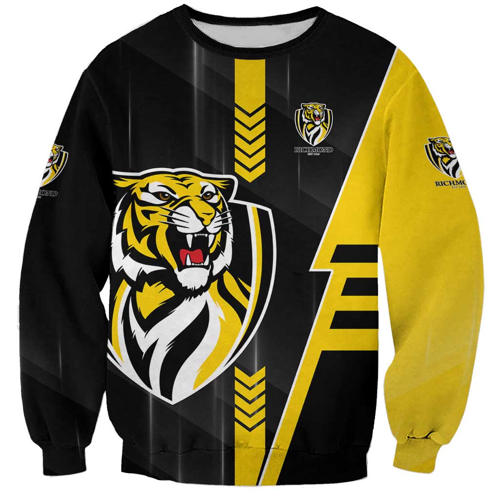 Personalized Richmond Tigers Sweatshirt Modern Geometric Sports Graphic Style