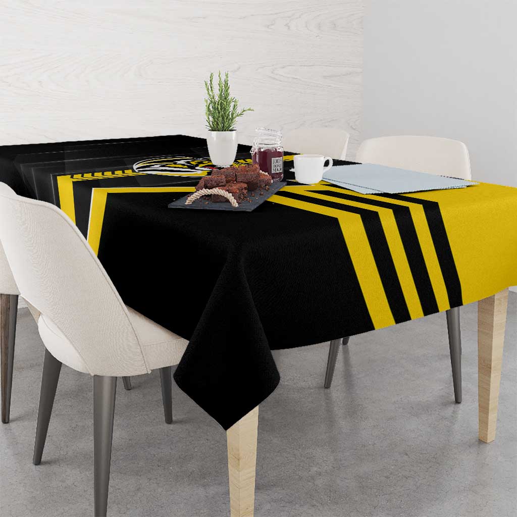 Richmond Tigers Tablecloth Modern Geometric Sports Graphic Style