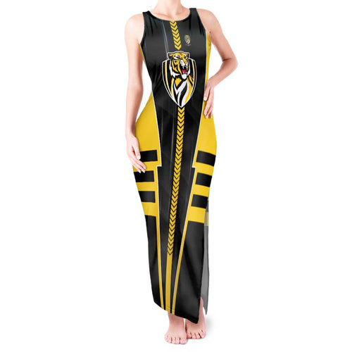 Personalized Richmond Tigers Tank Maxi Dress Modern Geometric Sports Graphic Style
