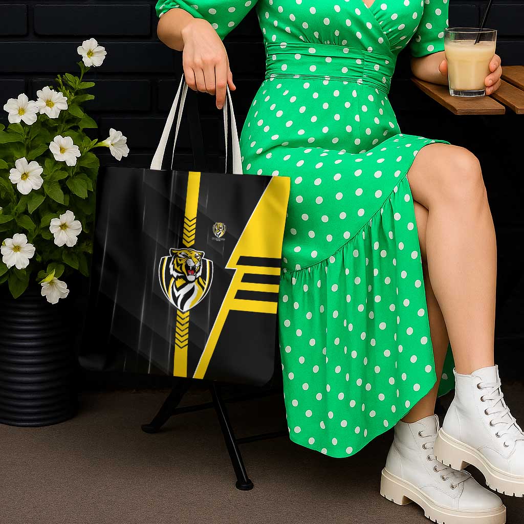 Richmond Tigers Tote Bag Modern Geometric Sports Graphic Style