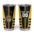 Personalized Richmond Tigers Tumbler Cup Modern Geometric Sports Graphic Style