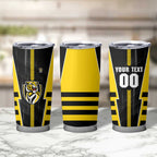 Personalized Richmond Tigers Tumbler Cup Modern Geometric Sports Graphic Style