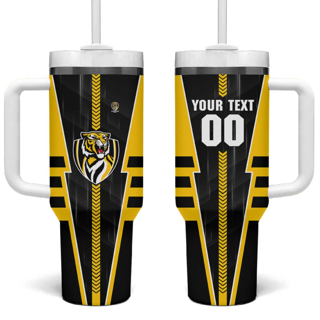 Personalized Richmond Tigers Tumbler With Handle Modern Geometric Sports Graphic Style