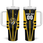 Personalized Richmond Tigers Tumbler With Handle Modern Geometric Sports Graphic Style