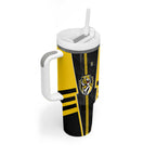 Personalized Richmond Tigers Tumbler With Handle Modern Geometric Sports Graphic Style
