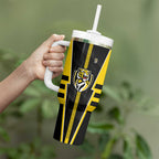 Personalized Richmond Tigers Tumbler With Handle Modern Geometric Sports Graphic Style
