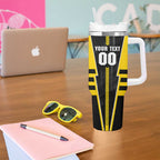 Personalized Richmond Tigers Tumbler With Handle Modern Geometric Sports Graphic Style