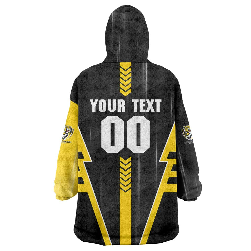 Personalized Richmond Tigers Wearable Blanket Hoodie Modern Geometric Sports Graphic Style