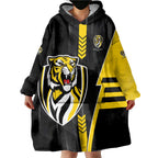 Personalized Richmond Tigers Wearable Blanket Hoodie Modern Geometric Sports Graphic Style