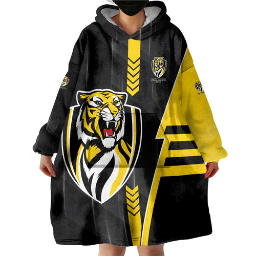 Personalized Richmond Tigers Wearable Blanket Hoodie Modern Geometric Sports Graphic Style