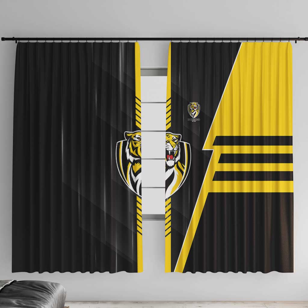 Richmond Tigers Window Curtain Modern Geometric Sports Graphic Style