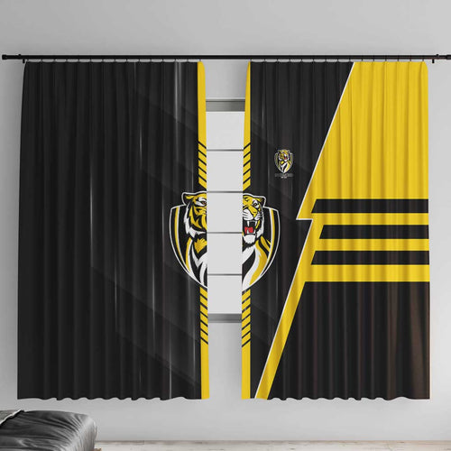 Richmond Tigers Window Curtain Modern Geometric Sports Graphic Style