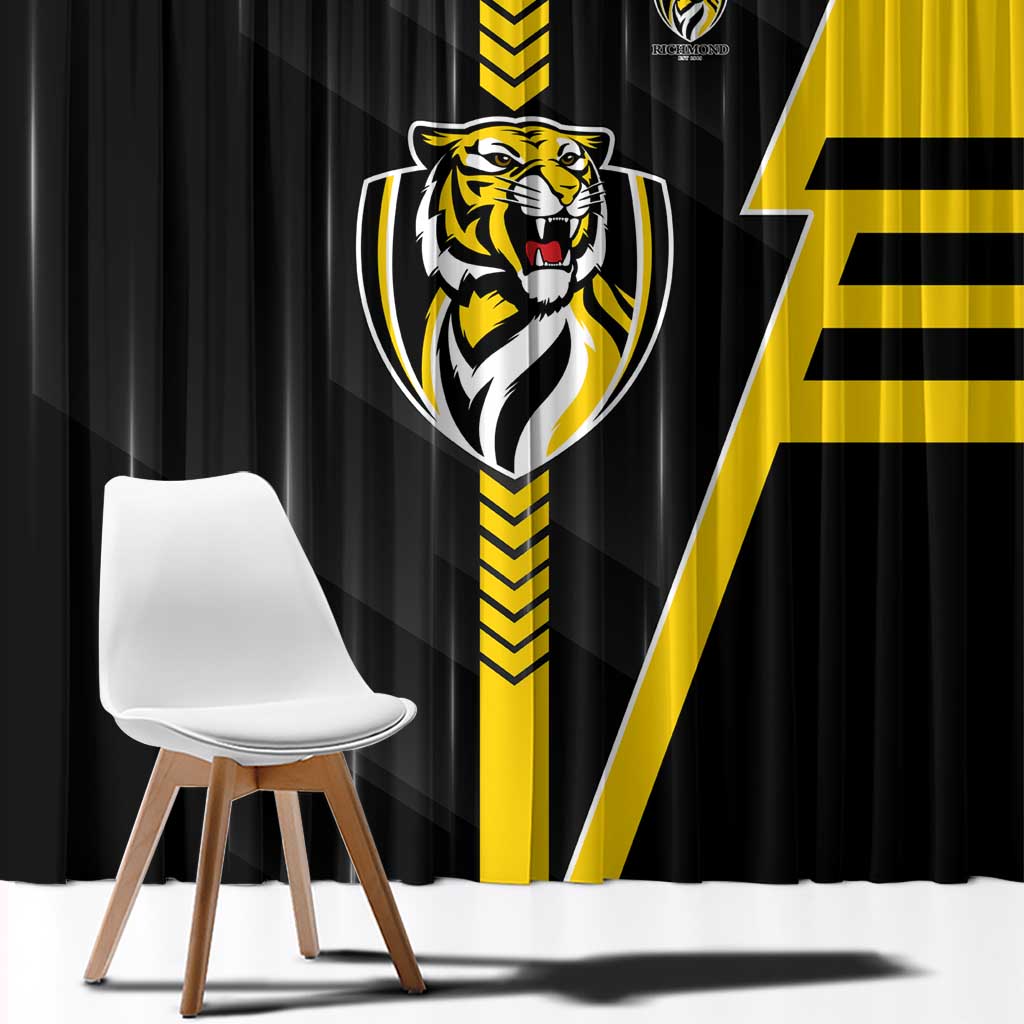 Richmond Tigers Window Curtain Modern Geometric Sports Graphic Style
