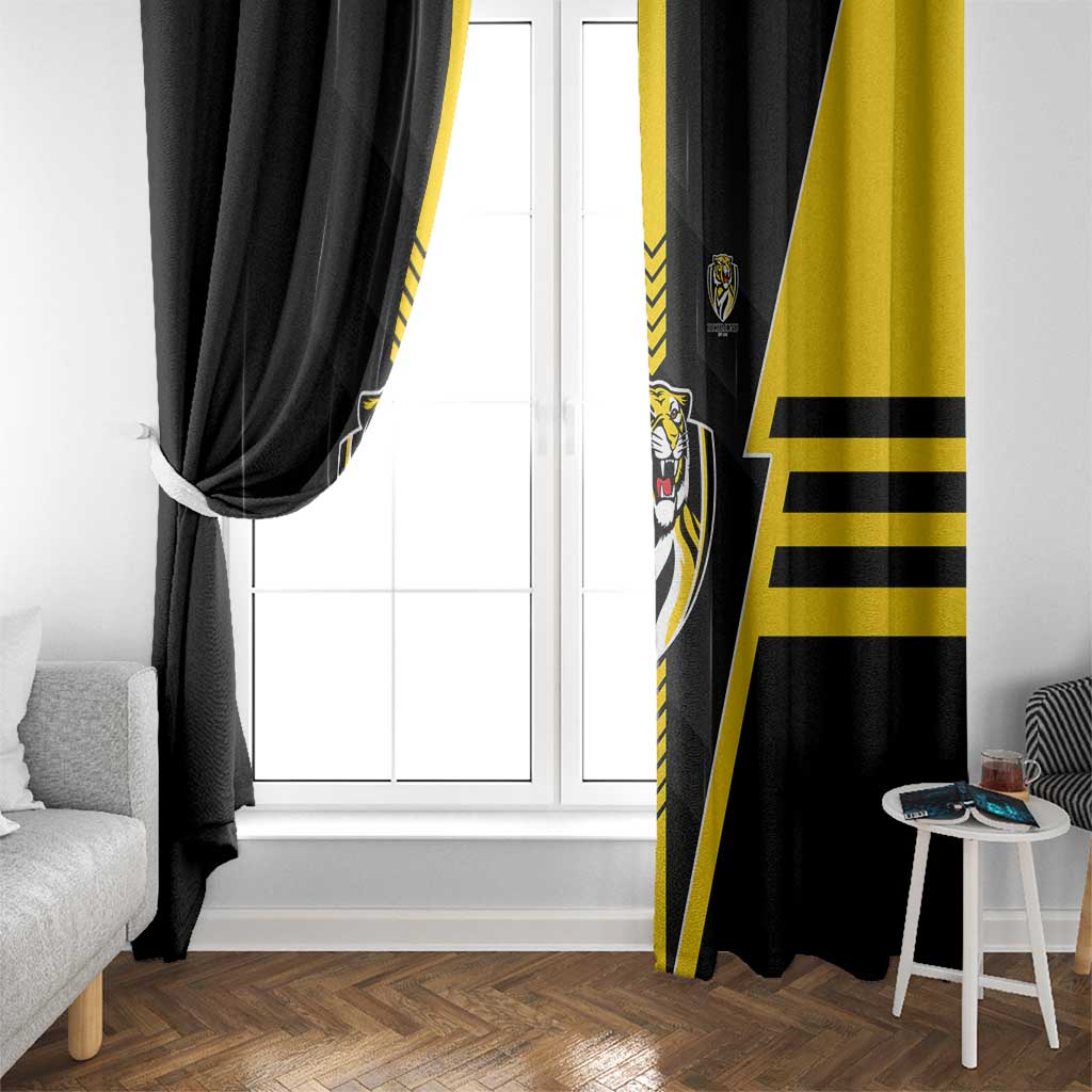 Richmond Tigers Window Curtain Modern Geometric Sports Graphic Style