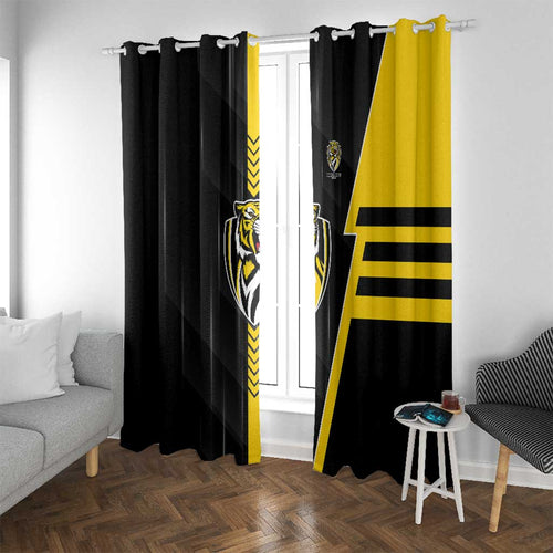 Richmond Tigers Window Curtain Modern Geometric Sports Graphic Style
