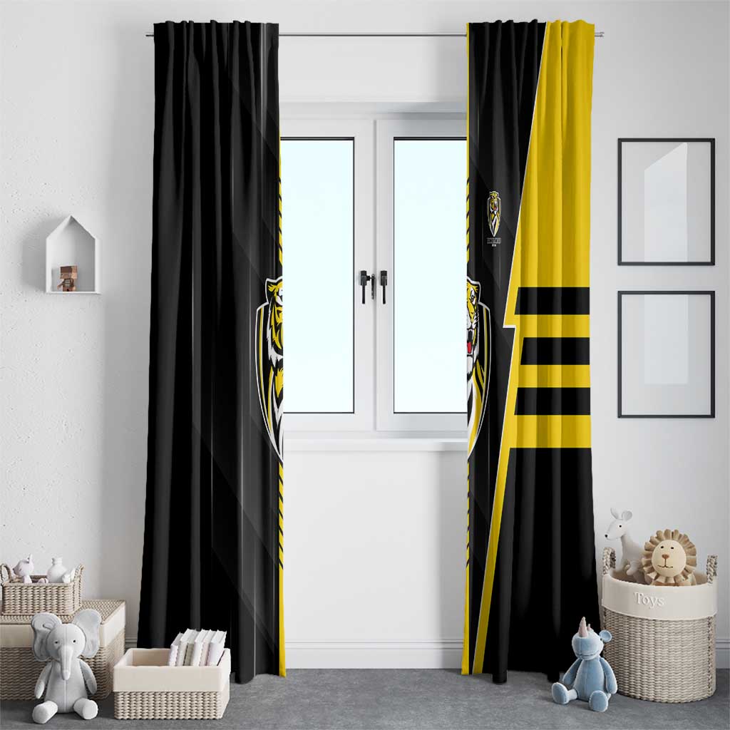 Richmond Tigers Window Curtain Modern Geometric Sports Graphic Style
