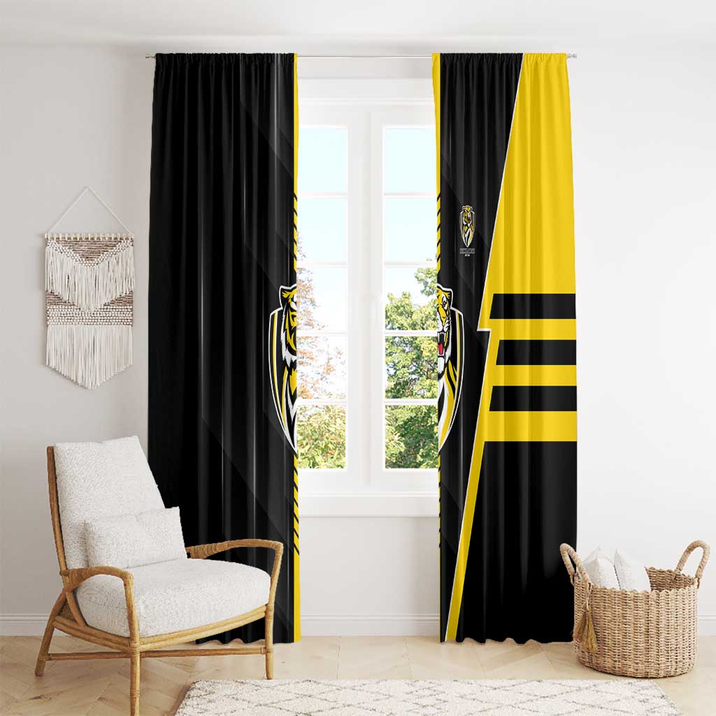 Richmond Tigers Window Curtain Modern Geometric Sports Graphic Style