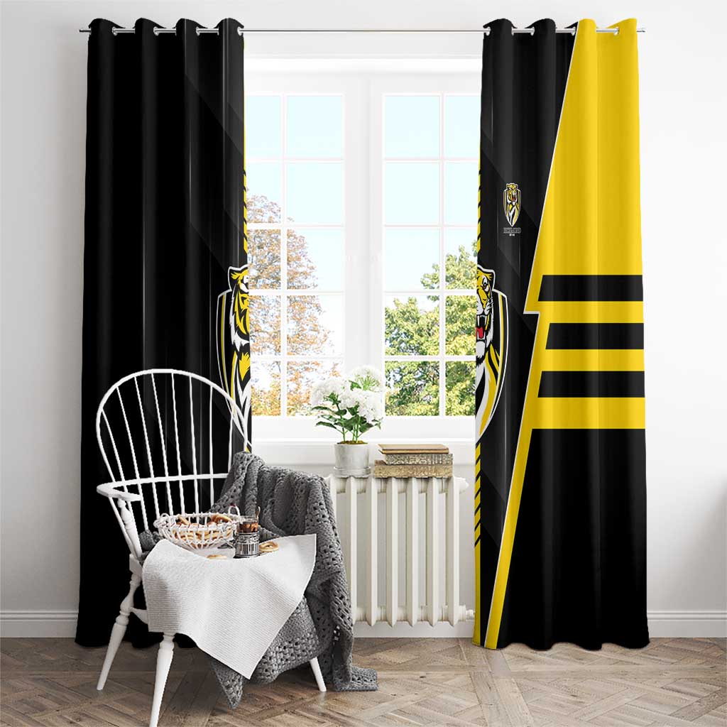 Richmond Tigers Window Curtain Modern Geometric Sports Graphic Style