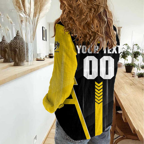 Personalized Richmond Tigers Women Casual Shirt Modern Geometric Sports Graphic Style