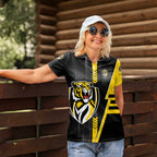 Personalized Richmond Tigers Women Polo Shirt Modern Geometric Sports Graphic Style