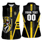 Personalized Richmond Tigers Women Sleeveless Polo Shirt Modern Geometric Sports Graphic Style
