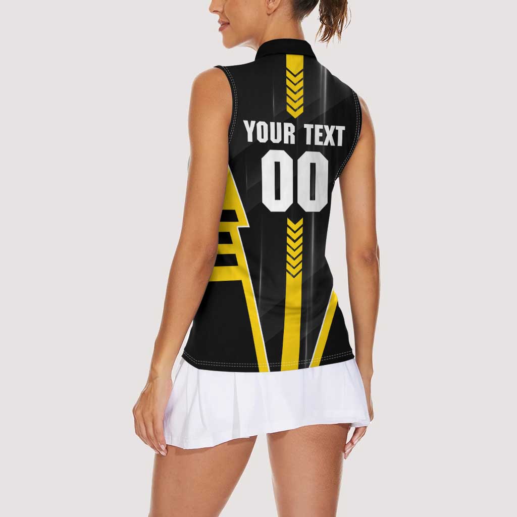 Personalized Richmond Tigers Women Sleeveless Polo Shirt Modern Geometric Sports Graphic Style