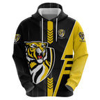 Personalized Richmond Tigers Zip Hoodie Modern Geometric Sports Graphic Style