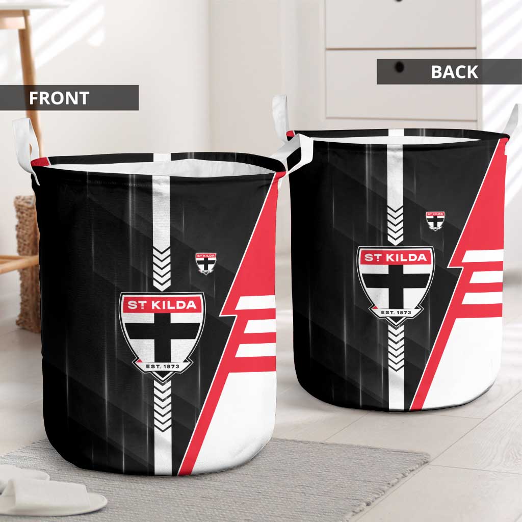 St Kilda Saints Laundry Basket Modern Geometric Sports Graphic Style