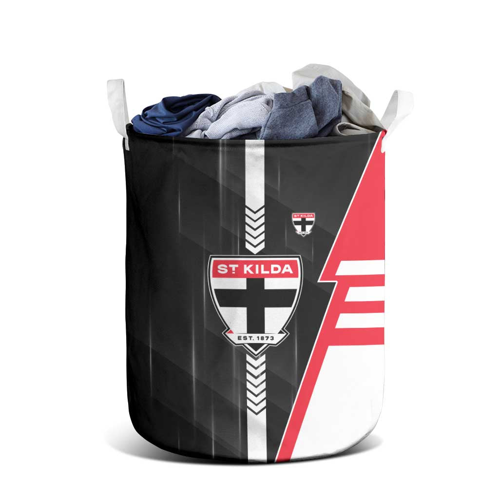 St Kilda Saints Laundry Basket Modern Geometric Sports Graphic Style