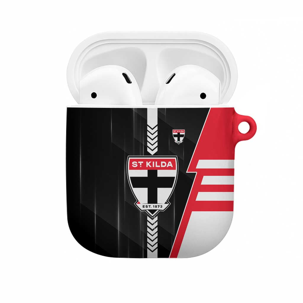 St Kilda Saints AirPods Case Modern Geometric Sports Graphic Style