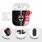 St Kilda Saints AirPods Case Modern Geometric Sports Graphic Style