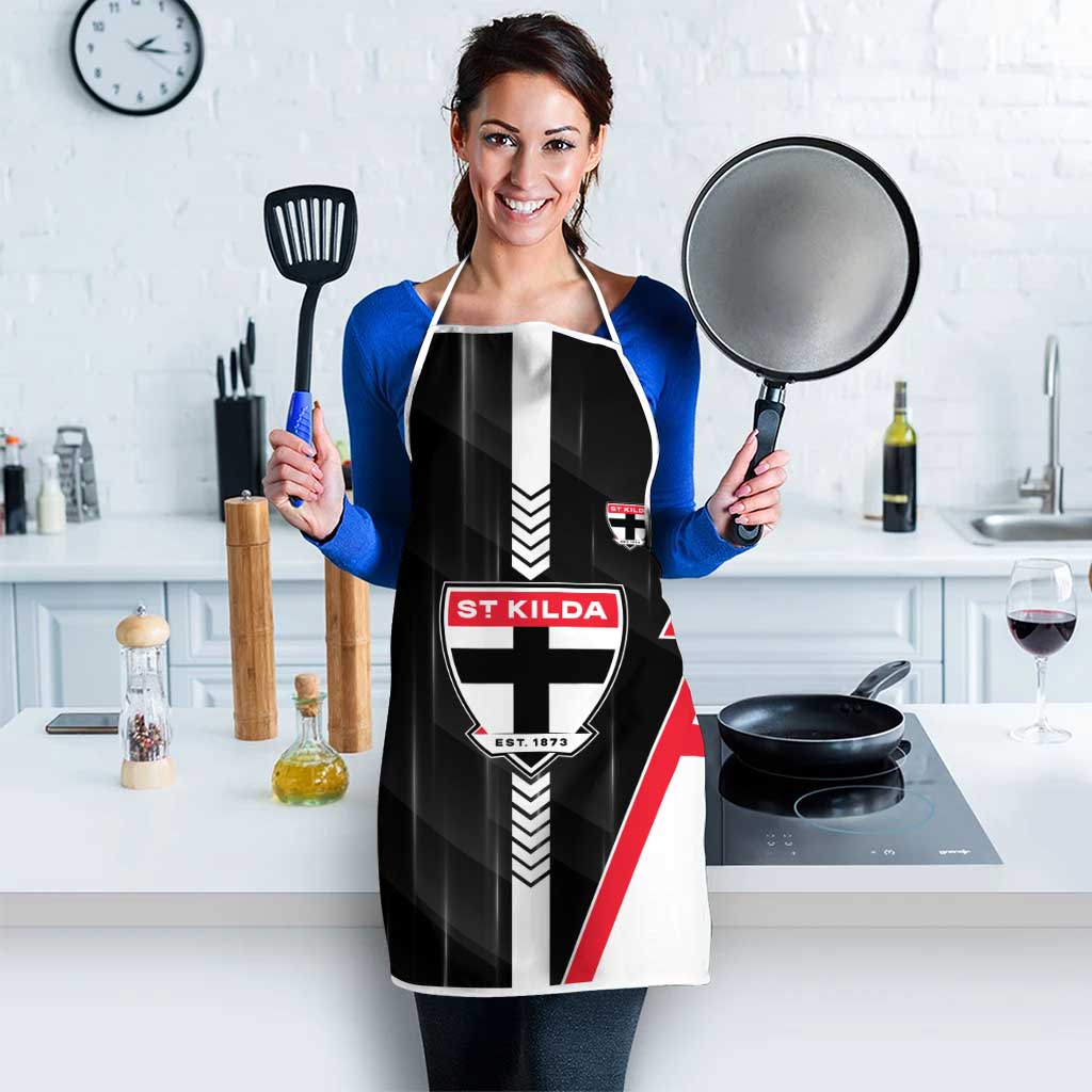 St Kilda Saints Apron Modern Geometric Sports Graphic Style