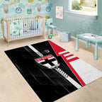 St Kilda Saints Area Rug Modern Geometric Sports Graphic Style