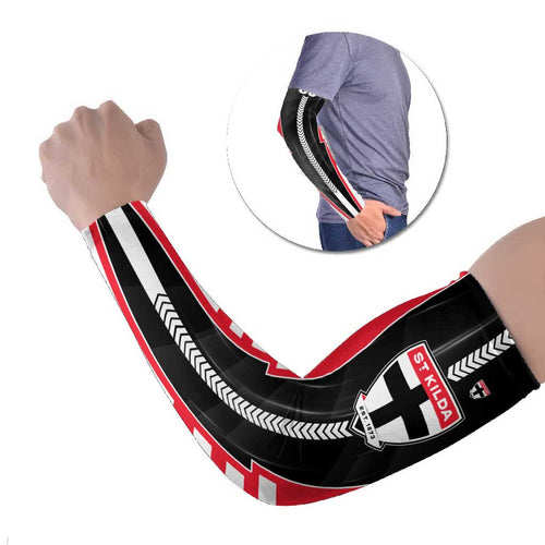 Personalized St Kilda Saints Arm Sleeves Modern Geometric Sports Graphic Style