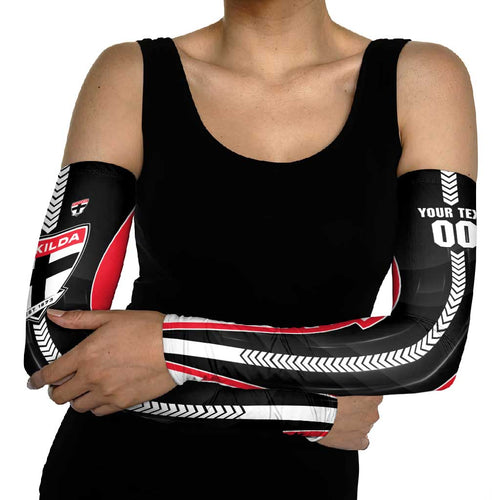 Personalized St Kilda Saints Arm Sleeves Modern Geometric Sports Graphic Style