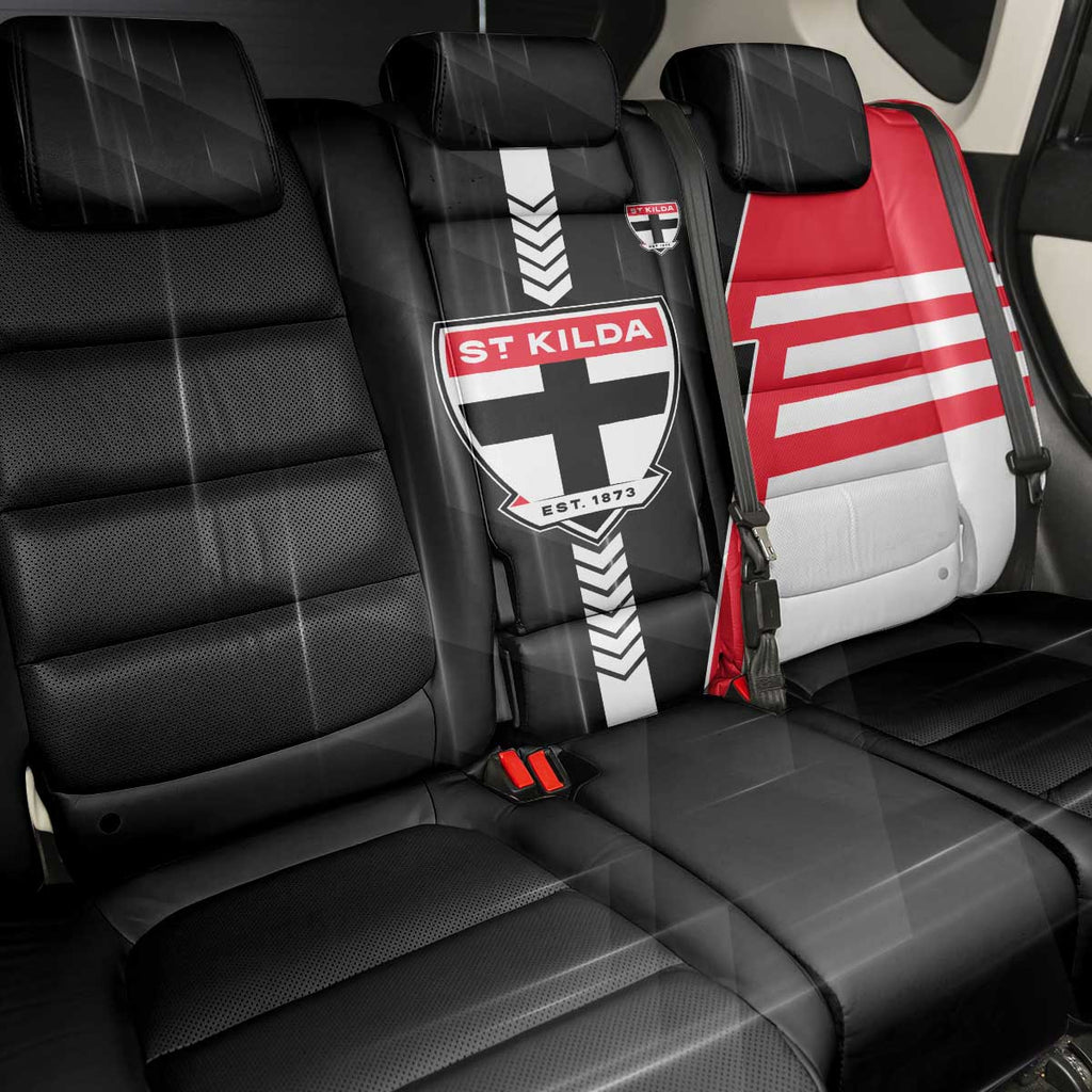 St Kilda Saints Back Car Seat Cover Modern Geometric Sports Graphic Style