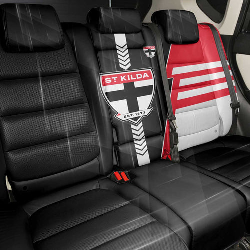 St Kilda Saints Back Car Seat Cover Modern Geometric Sports Graphic Style