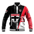 Personalized St Kilda Saints Baseball Jacket Modern Geometric Sports Graphic Style