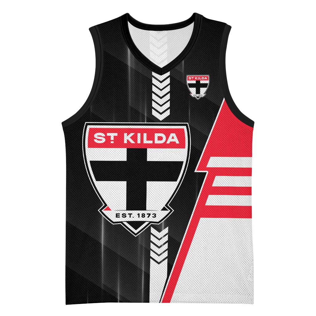 Personalized St Kilda Saints Basketball Jersey Modern Geometric Sports Graphic Style
