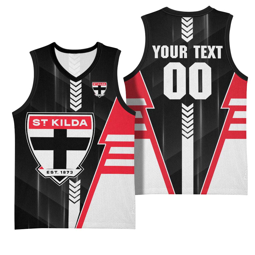 Personalized St Kilda Saints Basketball Jersey Modern Geometric Sports Graphic Style