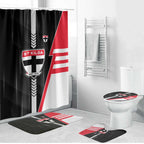 St Kilda Saints Bathroom Set Modern Geometric Sports Graphic Style