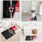 St Kilda Saints Bathroom Set Modern Geometric Sports Graphic Style