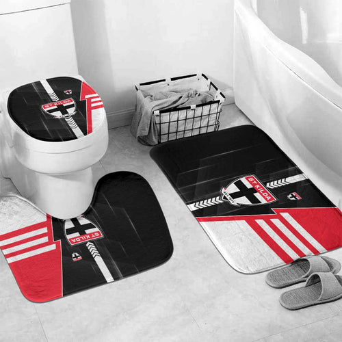 St Kilda Saints Bathroom Set Modern Geometric Sports Graphic Style