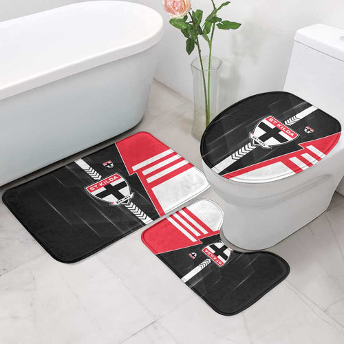 St Kilda Saints Bathroom Set Modern Geometric Sports Graphic Style