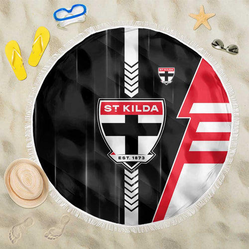 St Kilda Saints Beach Blanket Modern Geometric Sports Graphic Style