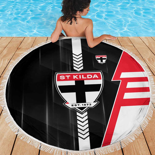 St Kilda Saints Beach Blanket Modern Geometric Sports Graphic Style