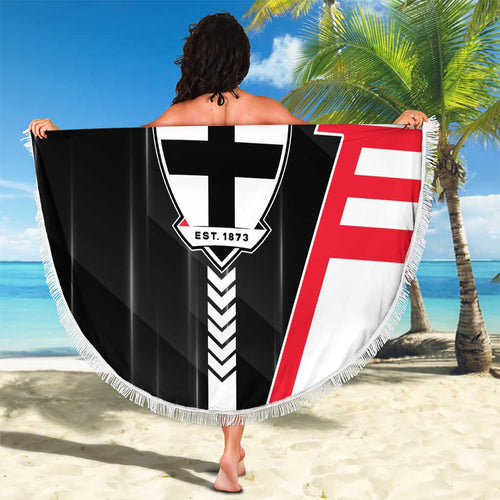 St Kilda Saints Beach Blanket Modern Geometric Sports Graphic Style