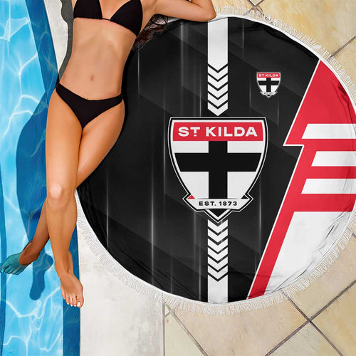 St Kilda Saints Beach Blanket Modern Geometric Sports Graphic Style